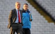 20 May 2011; St Patrick's Athletic manager Pete Mahon with assistant manager John Gill, right. Airtricity League Premier Division, Bohemians v St Patrick's Athletic, Dalymount Park, Dublin. Picture credit: Pat Murphy / SPORTSFILE