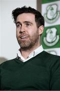 20 December 2016; Shamrock Rovers manager Stephen Bradley speaking to media after unveiling new signing Ronan Finn at Tallaght Stadium in Tallaght, Co. Dublin.  Photo by Sam Barnes/Sportsfile