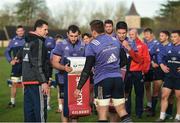 21 December 2016; Munster director of rugby Rassie Erasmus speaks to his players during squad training at the University of Limerick in Limerick. Photo by Diarmuid Greene/Sportsfile
