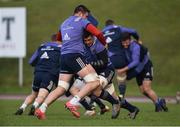 21 December 2016; CJ Stander of Munster is tackled by team-mate Billy Holland during squad training at the University of Limerick in Limerick. Photo by Diarmuid Greene/Sportsfile