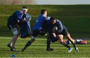 21 December 2016; Francis Saili of Munster in action against team-mates CJ Stander and Jack O'Donoghue during squad training at the University of Limerick in Limerick. Photo by Diarmuid Greene/Sportsfile
