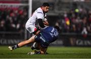 23 December 2016; Charles Piutau of Ulster is tackled by Rory Parata of Connacht during the Guinness PRO12 Round 11 match between Ulster and Connacht at the Kingsman Stadium in Belfast. Photo by Ramsey Cardy/Sportsfile