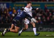 23 December 2016; Paddy Jackson of Ulster is tackled by Rory Parata of Connacht during the Guinness PRO12 Round 11 match between Ulster and Connacht at the Kingsman Stadium in Belfast. Photo by Ramsey Cardy/Sportsfile