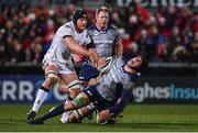 23 December 2016; Ultan Dillane of Connacht is tackled by Sean Reidy of Ulster during the Guinness PRO12 Round 11 match between Ulster and Connacht at the Kingsman Stadium in Belfast. Photo by Ramsey Cardy/Sportsfile