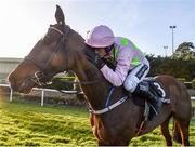 26 December 2016; Ruby Walsh celebrates on Min, after winning the Racing Post Novice Steeplechase during day one of the Leopardstown Christmas Festival  in Leopardstown, Dublin.  Photo by Matt Browne/Sportsfile