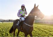 26 December 2016; Ruby Walsh celebrates on Min, after winning the Racing Post Novice Steeplechase during day one of the Leopardstown Christmas Festival  in Leopardstown, Dublin.  Photo by Matt Browne/Sportsfile