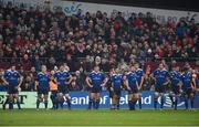 26 December 2016; Leinster players line up on their try line after Simon Zebo of Munster scored his side's first try during the Guinness PRO12 Round 11 match between Munster and Leinster at Thomond Park in Limerick. Photo by Diarmuid Greene/Sportsfile