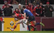 26 December 2016; Ronan O'Mahony of Munster runs in to score his side's second try during the Guinness PRO12 Round 11 match between Munster and Leinster at Thomond Park in Limerick. Photo by Brendan Moran/Sportsfile