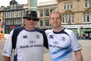 21 May 2011; Leinster supporters Liam Dunne and John Power, from Foxrock, Dublin, in Cardiff for the game. Heineken Cup Final, Leinster v Northampton Saints, Millennium Stadium, Cardiff, Wales. Picture credit: Ray McManus / SPORTSFILE