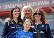 21 May 2011; Leinster supporters from left, Roisin, Fionnuala, Ronan and Jackie Corbett, from Dublin, at the Millennium Stadium before the game. Heineken Cup Final, Leinster v Northampton Saints, Millennium Stadium, Cardiff, Wales. Picture credit: Matt Browne / SPORTSFILE