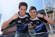 21 May 2011; Leinster supporters Stephen Ludgate and Stephen Garry, from Clontarf, Co. Dublin, at the Millennium Stadium before the game. Heineken Cup Final, Leinster v Northampton Saints, Millennium Stadium, Cardiff, Wales. Picture credit: Matt Browne / SPORTSFILE