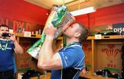 21 May 2011; Leinster's Gordon D'Arcy kisses the Heineken Cup after the game. Heineken Cup Final, Leinster v Northampton Saints, Millennium Stadium, Cardiff, Wales. Picture credit: Brendan Moran / SPORTSFILE