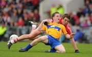 22 May 2011; Martin McMahon, Clare, in action against Aidan Walsh, Cork. Munster GAA Football Senior Championship Quarter-Final, Cork v Clare, Pairc Ui Chaoimh, Cork. Picture credit: Pat Murphy / SPORTSFILE