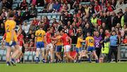 22 May 2011; Players from both teams involved in a scuffle after Graham Kelly, Clare, 10, was sent off. Munster GAA Football Senior Championship Quarter-Final, Cork v Clare, Pairc Ui Chaoimh, Cork. Picture credit: Pat Murphy / SPORTSFILE