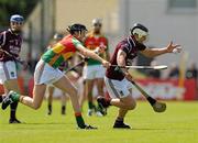 22 May 2011; Paul Greyville, Westmeath, in action against Eddie Coady, Carlow. Leinster GAA Hurling Senior Championship First Round, Carlow v Westmeath, Dr. Cullen Park, Carlow. Picture credit: Ray McManus / SPORTSFILE