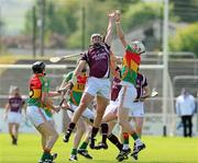 22 May 2011; Jack Kavanagh, Carlow, wins possession from Brendan Murtagh, Westmeath. Leinster GAA Hurling Senior Championship First Round, Carlow v Westmeath, Dr. Cullen Park, Carlow. Picture credit: Ray McManus / SPORTSFILE