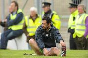22 May 2011; Kerry substitute Paul Galvin streches on the sideline during the first half. Munster GAA Football Senior Championship Quarter-Final, Kerry v Tipperary, Fitzgerald Stadium, Killarney, Co. Kerry. Picture credit: Diarmuid Greene / SPORTSFILE