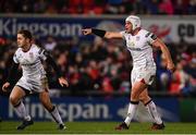 23 December 2016; Rory Best, right, and Paddy Jackson of Ulster during the Guinness PRO12 Round 11 match between Ulster and Connacht at the Kingspan Stadium in Belfast. Photo by Ramsey Cardy/Sportsfile