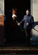 28 December 2016; It's All Guesswork is led from the presaddling ahead of the At The Races Maiden Hurdle during day three of the Leopardstown Christmas Festival in Leopardstown, Dublin. Photo by Seb Daly/Sportsfile