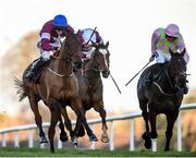 28 December 2016; Outlander, with Jack Kennedy up, on their way to winning The Lexus Steeplechase ahead of second place Don Poli, centre, with David Mullins up, and third place Djakadam, right, with Ruby Walsh up, during day three of the Leopardstown Christmas Festival in Leopardstown, Dublin. Photo by Cody Glenn/Sportsfile
