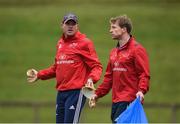 29 December 2016; Munster defence coach Jacques Nienaber and scrum coach Jerry Flannery, right, in conversation during squad training at the University of Limerick in Limerick. Photo by Diarmuid Greene/Sportsfile