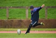 29 December 2016; Ian Keatley of Munster practices his place kicking during squad training at the University of Limerick in Limerick. Photo by Diarmuid Greene/Sportsfile
