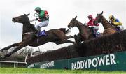 29 December 2016; Courtncatcher, with Conor Brassil up, clears the last ahead of Thomond, centre, with Barry Reynolds up, and The Conker Club, with Patrick Corbett up, on their way to winning The Martinstown Opportunity Handicap Steeplechase during day four of the Leopardstown Christmas Festival in Leopardstown, Dublin. Photo by Cody Glenn/Sportsfile