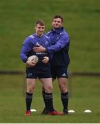 29 December 2016; Rory Scannell and Jaco Taute of Munster during squad training at the University of Limerick in Limerick. Photo by Diarmuid Greene/Sportsfile