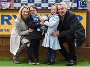 29 December 2016; Owners Michael and Anita O'Leary, with children Tiana, age 8, and Zach, age 6, after The Ryanair Hurdle during day four of the Leopardstown Christmas Festival in Leopardstown, Dublin. Photo by Cody Glenn/Sportsfile