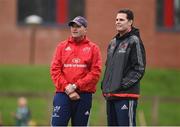 29 December 2016; Munster director of rugby Rassie Erasmus and defence coach Jacques Nienaber during squad training at the University of Limerick in Limerick. Photo by Diarmuid Greene/Sportsfile