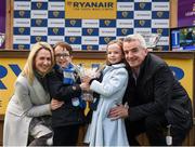 29 December 2016; Owners Michael and Anita O'Leary, with children Tiana, age 8, and Zach, age 6, after The Ryanair Hurdle during day four of the Leopardstown Christmas Festival in Leopardstown, Dublin. Photo by Cody Glenn/Sportsfile