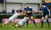 31 December 2016; Hayden Triggs of Leinster, supported by team-mate Devin Toner, is tackled by Sean Reidy and Rodney Ah You of Ulster, behind, during the Guinness PRO12 Round 12 match between Leinster and Ulster at the RDS Arena in Dublin. Photo by Piaras Ó Mídheach/Sportsfile