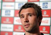 23 May 2011; Northern Ireland captain Gareth McAuley during a press conference ahead of their side's upcoming Carling Four Nations Tournament game against the Republic of Ireland on Tuesday. Northern Ireland Press Conference, Radisson Blu St. Helens Hotel, Stillorgan Road, Dublin. Picture credit: Oliver McVeigh / SPORTSFILE