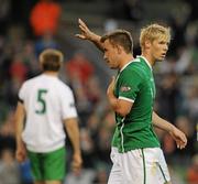 24 May 2011; Simon Cox, Republic of Ireland, celebrates after scoring his side's fifth goal. Carling Four Nations Tournament, Republic of Ireland v Northern Ireland, Aviva Stadium, Lansdowne Road, Dublin. Picture credit: Brian Lawless / SPORTSFILE