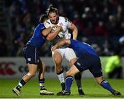 31 December 2016; Stuart McCloskey of Ulster is tackled by Jamison Gibson-Park, left, and Richardt Strauss of Leinster during the Guinness PRO12 Round 12 match between Leinster and Ulster at the RDS Arena in Dublin. Photo by Ramsey Cardy/Sportsfile