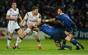 31 December 2016; Darren Cave of Ulster is tackled by Richardt Strauss and Jamison Gibson-Park, right, of Leinster during the Guinness PRO12 Round 12 match between Leinster and Ulster at the RDS Arena in Dublin. Photo by Piaras Ó Mídheach/Sportsfile