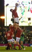 31 December 2016; Jean Kleyn of Munster wins possession in a lineout ahead of Jake Heenan of Connacht during the Guinness PRO12 Round 12 match between Connacht and Munster at Sportsground in Galway. Photo by Diarmuid Greene/Sportsfile