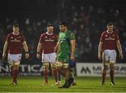 31 December 2016; Nepia Fox-Matamua of Connacht  leaves the pitch with an injury in the first half during the Guinness PRO12 Round 12 match between Connacht and Munster at Sportsground in Galway. Photo by Brendan Moran/Sportsfile
