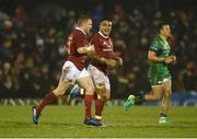 31 December 2016; Keith Earls, left, and Francis Saili of Munster leave the pitch at halftime during the Guinness PRO12 Round 12 match between Connacht and Munster at Sportsground in Galway. Photo by Diarmuid Greene/Sportsfile
