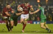 31 December 2016; Dave Kilcoyne of Munster is tackled by Denis Buckley, left, and Kieran Marmion of Connacht  during the Guinness PRO12 Round 12 match between Connacht and Munster at Sportsground in Galway. Photo by Diarmuid Greene/Sportsfile