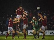 31 December 2016; Billy Holland and Dave Foley of Munster compete for possession with Sean O'Brien, left, and John Muldoon of Connacht during the Guinness PRO12 Round 12 match between Connacht and Munster at Sportsground in Galway. Photo by Brendan Moran/Sportsfile