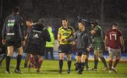 31 December 2016; Referee Dudley Phillips leaves the pitch after the Guinness PRO12 Round 12 match between Connacht and Munster at Sportsground in Galway. Photo by Brendan Moran/Sportsfile