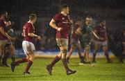 31 December 2016; Jack O'Donoghue, centre, of Munster, comes back onto the pitch during the final seconds of the Guinness PRO12 Round 12 match between Connacht and Munster at Sportsground in Galway. Photo by Brendan Moran/Sportsfile