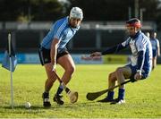 1 January 2017; Alan Moore of Dublin in action against Niall Corcoran of Dubs Stars during the Hurling Challenge game between Dublin and Dubs Stars at Parnell Park in Dublin. Photo by David Maher/Sportsfile