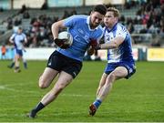 1 January 2017; Gavin Ivory of Dublin in action against Tom Shields of Dubs Stars during the Football Challenge game between Dublin and Dubs Stars at Parnell Park in Dublin. Photo by David Maher/Sportsfile