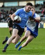 1 January 2017; Gavin Ivory of Dublin in action against Tom Shields of Dubs Stars during the Football Challenge game between Dublin and Dubs Stars at Parnell Park in Dublin. Photo by David Maher/Sportsfile