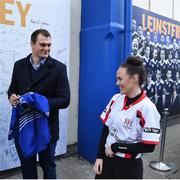 31 December 2016; Rhys Ruddock of Leinster jokes with an Ulster fan at Autograph Alley at the Guinness PRO12 Round 12 match between Leinster and Ulster at the RDS Arena in Dublin. Photo by David Fitzgerald/Sportsfile