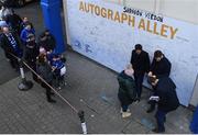 31 December 2016; Joey Carbery, Dominic Ryan and Rhys Ruddock of Leinster at Autograph Alley at the Guinness PRO12 Round 12 match between Leinster and Ulster at the RDS Arena in Dublin. Photo by David Fitzgerald/Sportsfile