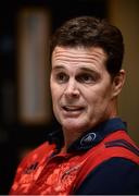 2 January 2017; Munster director of rugby Rassie Erasmus speaking during a press conference at University of Limerick in Limerick. Photo by Diarmuid Greene/Sportsfile