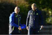 2 January 2017; Leinster head coach Leo Cullen, right, and senior coach Stuart Lancaster during squad training at UCD in Dublin. Photo by Ramsey Cardy/Sportsfile